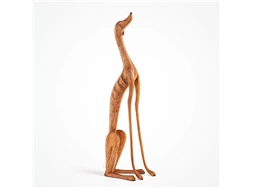 ESCULTURA CACHORRO EM MADEIRA